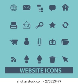website, internet isolated icons, signs, illustrations