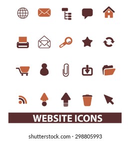 sitio web, internet, página, web, iconos del sitio, signos, conjunto de ilustraciones, vector