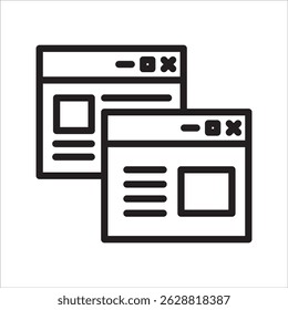 Sitio web Icono de línea simple de Internet