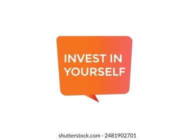 Website, in sich selbst investieren, sicher, Button, lernen, bleiben, gestimmt, Level, Zeichen, Sprechen, Bubble Banner, modern, Symbol, Klicken. 