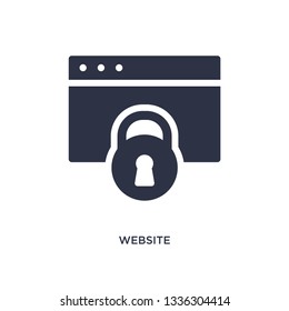 website isolated icon. Simple element illustration from gdpr concept. website editable logo symbol design on white background. Can be use for web and mobile.