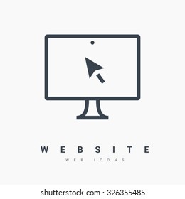 a website isolated minimal single flat linear icon in black and white colors. Line vector icon for websites and mobile minimalistic flat design. Modern trend concept design style illustration symbol