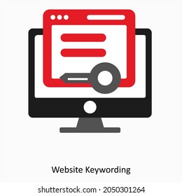 Website Keywording or SEO Icon Concept