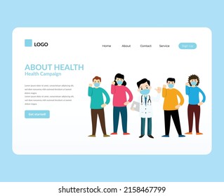 website landing page about together taking care of health