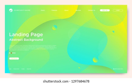 Página de inicio del sitio web, fondo abstracto, patrón de degradado y estilo moderno