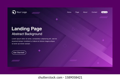Website Landing Page With Abstract Background