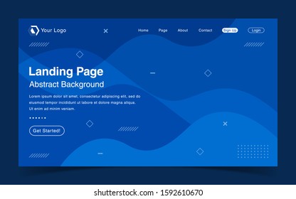Website Landing Page With Abstract Background