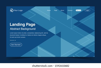 Website Landing Page With Abstract Background