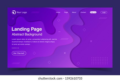 Website Landing Page With Abstract Background
