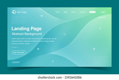 Website Landing Page With Abstract Background