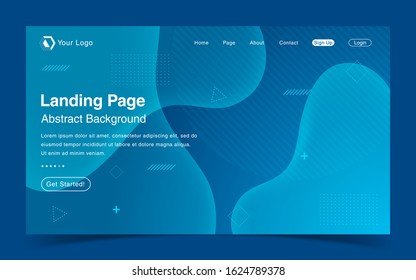 Website Landing Page With Abstract Background