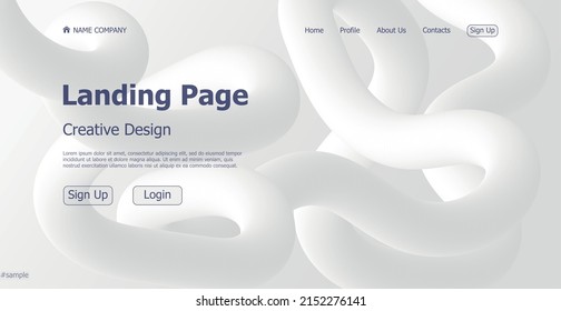 Website landing page abstract background design concept - Vector illustration