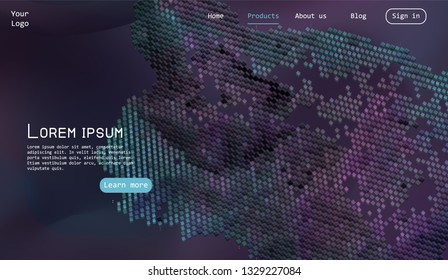 Website landing page background. Abstract futuristic design.