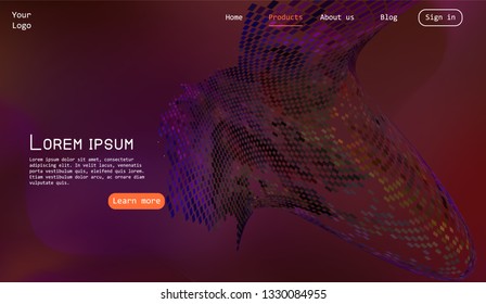 Website landing page background. Abstract futuristic design. 