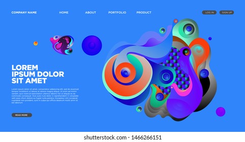 Website Landing Page Background with Abstract Fluid Style