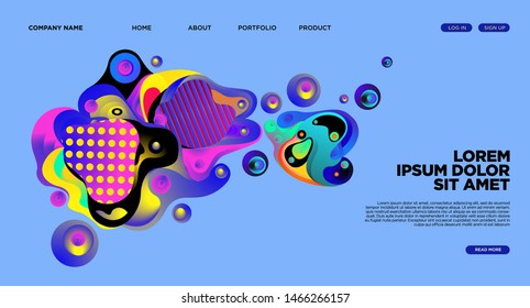 Website Landing Page Background with Abstract Fluid Style