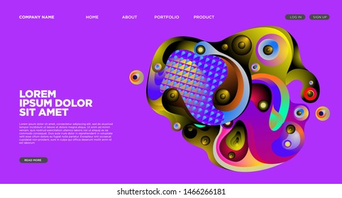 Website Landing Page Background with Abstract Fluid Style