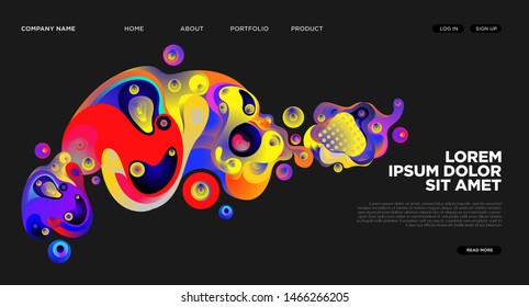 Website Landing Page Background with Abstract Fluid Style