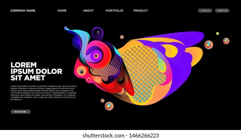 Website Landing Page Background with Abstract Fluid Style