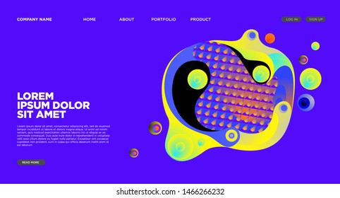 Website Landing Page Background with Abstract Fluid Style