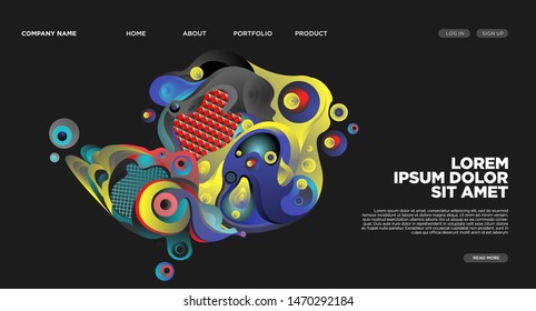 Website Landing Page Background with Abstract Fluid Style