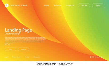 Website Landing Page Background with Vibrant Modern Gradient Colorful