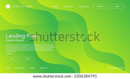 Website Landing Page Background with Vibrant Modern Green Yellow Gradient Color
