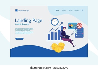 website landing page design for business analyst
