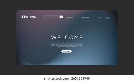 Website Landing Page Design Modern, Gradient, Welcome, Join, Company
