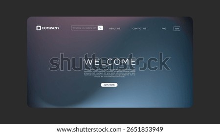 Website Landing Page Design Modern, Gradient, Welcome, Join, Company
