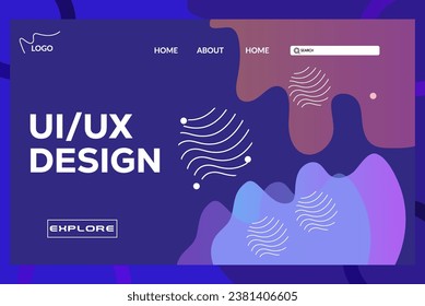 website landing page design templates illustrator