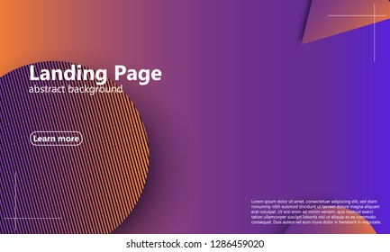 Website landing page. Geometric background. Minimal abstract cover design. Creative colorful wallpaper. Trendy gradient poster. Vector illustration.