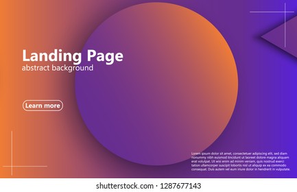 Website landing page. Geometric background. Minimal abstract cover design. Creative colorful wallpaper. Trendy gradient poster. Vector illustration.