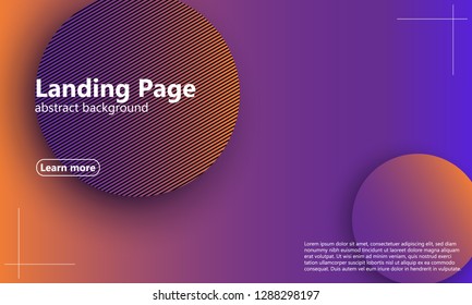 Website landing page. Geometric background. Minimal abstract cover design. Creative colorful wallpaper. Trendy gradient poster. Vector illustration.