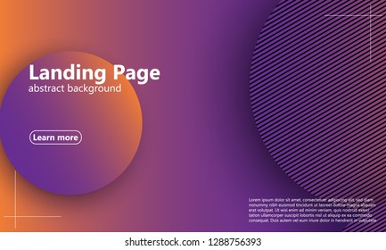 Website landing page. Geometric background. Minimal abstract cover design. Creative colorful wallpaper. Trendy gradient poster. Vector illustration.