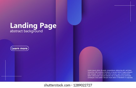 Website landing page. Geometric background. Minimal abstract cover design. Creative colorful wallpaper. Trendy gradient poster. Vector illustration.
