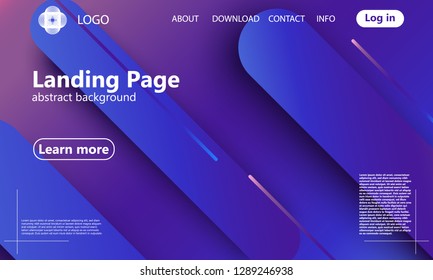 Website landing page. Geometric background. Minimal abstract cover design. Creative colorful wallpaper. Trendy gradient poster. Vector illustration.