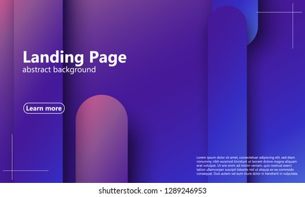 Website landing page. Geometric background. Minimal abstract cover design. Creative colorful wallpaper. Trendy gradient poster. Vector illustration.