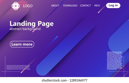 Website landing page. Geometric background. Minimal abstract cover design. Creative colorful wallpaper. Trendy gradient poster. Vector illustration.