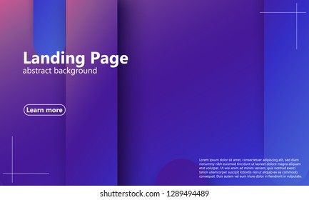 Website landing page. Geometric background. Minimal abstract cover design. Creative colorful wallpaper. Trendy gradient poster. Vector illustration.