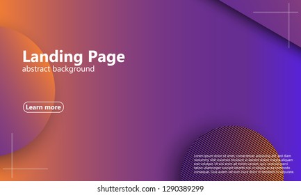 Website landing page. Geometric background. Minimal abstract cover design. Creative colorful wallpaper. Trendy gradient poster. Vector illustration.