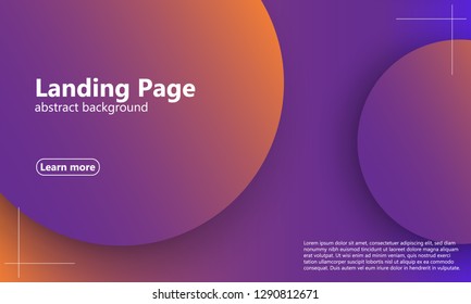 Website landing page. Geometric background. Minimal abstract cover design. Creative colorful wallpaper. Trendy gradient poster. Vector illustration.