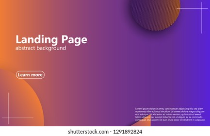 Website landing page. Geometric background. Minimal abstract cover design. Creative colorful wallpaper. Trendy gradient poster. Vector illustration.