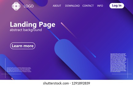 Website landing page. Geometric background. Minimal abstract cover design. Creative colorful wallpaper. Trendy gradient poster. Vector illustration.