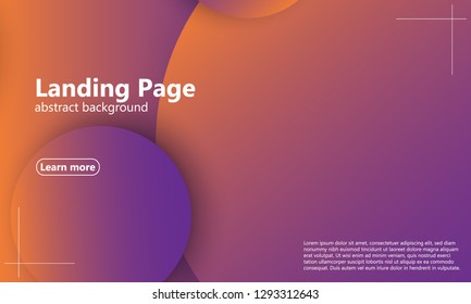 Website landing page. Geometric background. Minimal abstract cover design. Creative colorful wallpaper. Trendy gradient poster. Vector illustration.