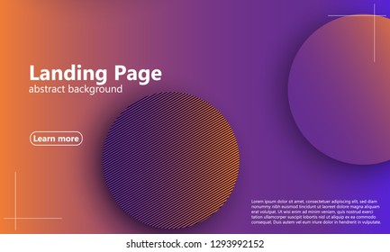 Website landing page. Geometric background. Minimal abstract cover design. Creative colorful wallpaper. Trendy gradient poster. Vector illustration.