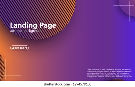 Website landing page. Geometric background. Minimal abstract cover design. Creative colorful wallpaper. Trendy gradient poster. Vector illustration.