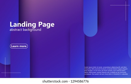 Website landing page. Geometric background. Minimal abstract cover design. Creative colorful wallpaper. Trendy gradient poster. Vector illustration.