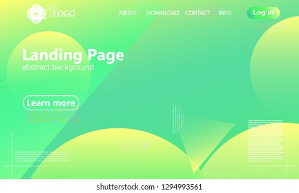 Website landing page. Geometric background. Minimal abstract cover design. Creative colorful wallpaper. Trendy gradient poster. Vector illustration.