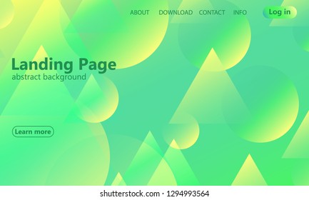 Website landing page. Geometric background. Minimal abstract cover design. Creative colorful wallpaper. Trendy gradient poster. Vector illustration.